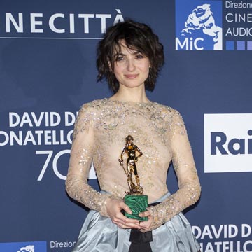 PHOTOCALL VINCITORI DAVID 70: Tecla Insolia 